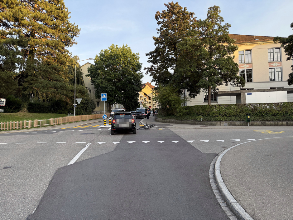 Unfallstelle Verzweigung Buchentalstrasse/Lindenstrasse
